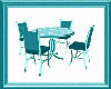 Patio Table Chairs Teal