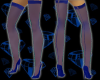 SL Stockings Blue Heels