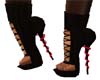 HK-Black & Red Heel Boot