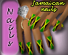 Jamaican flag nails