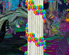 rainbow rose pillar