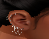 diamond silver earrings