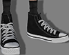 Black canvas shoes