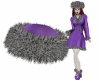 Greta Fur Hat Purple