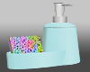 Blue Soap Dispenser