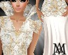 *White&Gold Lace Gown*