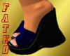 *FD*Blue Wedge Sandals