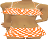 bikini w skirt orange
