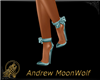 Dainty Bow Heels Teal