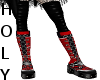 punk red boots