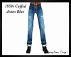 1950s Cuffed Jeans Blue