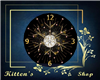 Golden Snowflake Clock