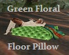 Grn Floral Floor Pillow