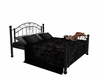 Cast iron frame bed