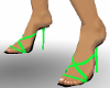 Neon Green Strapped Heel