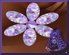 Purple Flower Earring