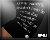 !S4U! Dear|Haters