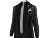 Shiny Black Wedding Suit
