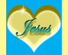 Jesus-heart sticker-blue