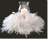 feather candle white
