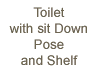 Toilet with Pose n Shelf