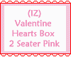 Hearts Seater Box Pink