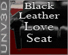 [O] Blk Leather LoveSeat