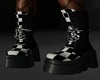 Goth Boots Black/White