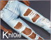 K light blue jeans rippe