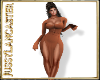 Sexy Busty Brown Dress