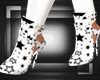 F*white patterned boots