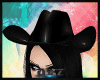 [OB]Black pvc cowboy hat