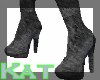(K) Black Fur Boots