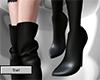 Long Black leather boots