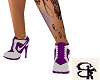 Purple&White  Heels