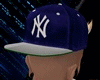 NY blue snapback cap