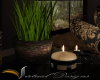 PLANT AND CANDLES DECOR