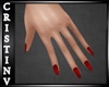 !CR! Red Slender Nails