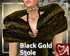 .a Fur Stole Black Gold