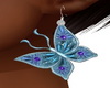Teal Dangle Butterfly