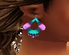 teal n pink earrings1