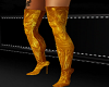 golden knee boots