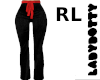 Black red slacks RL