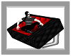 Black Red Cube Chair