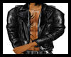 ! Blk Leather Muscle Jkt