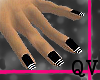 Black/white nails