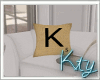 K. Scrabble Pillow; K 