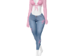 jeans outfit pink