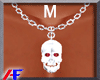 AF.Silver Skull Necklace