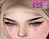 K- Heart Eye Sticker Red